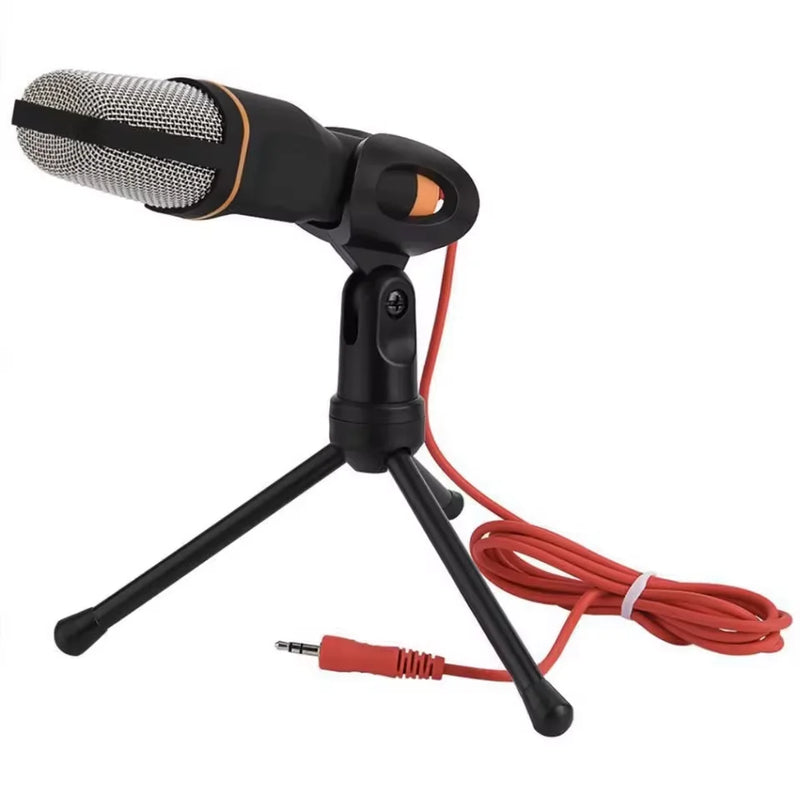 Desktop Stereo Condenser Microphone SF-666-Q-888 + Light and Clear Sound Tripod for Recording and Professional Audio Transmission