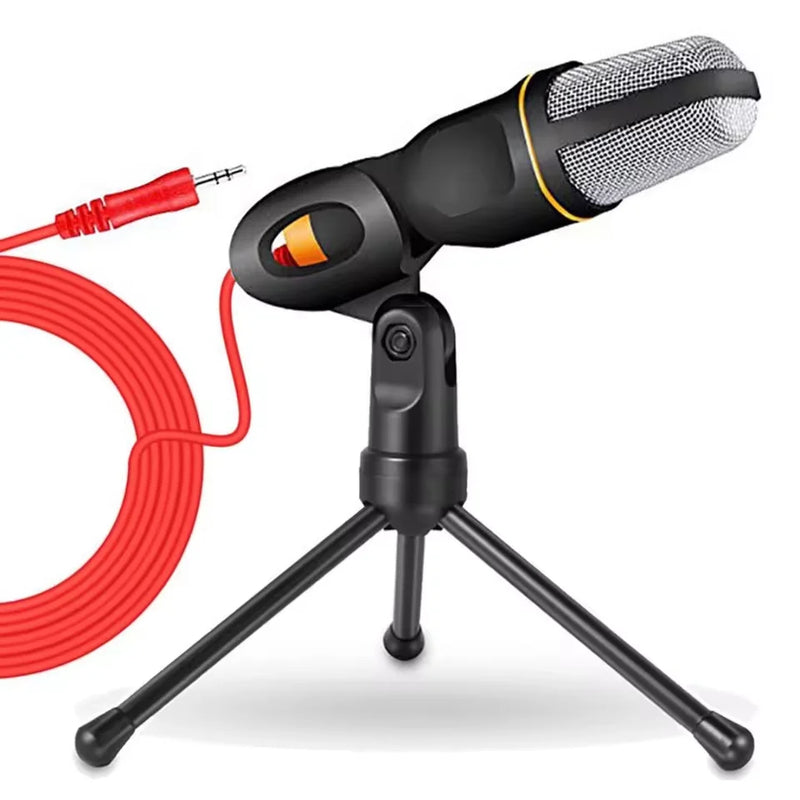 Desktop Stereo Condenser Microphone SF-666-Q-888 + Light and Clear Sound Tripod for Recording and Professional Audio Transmission