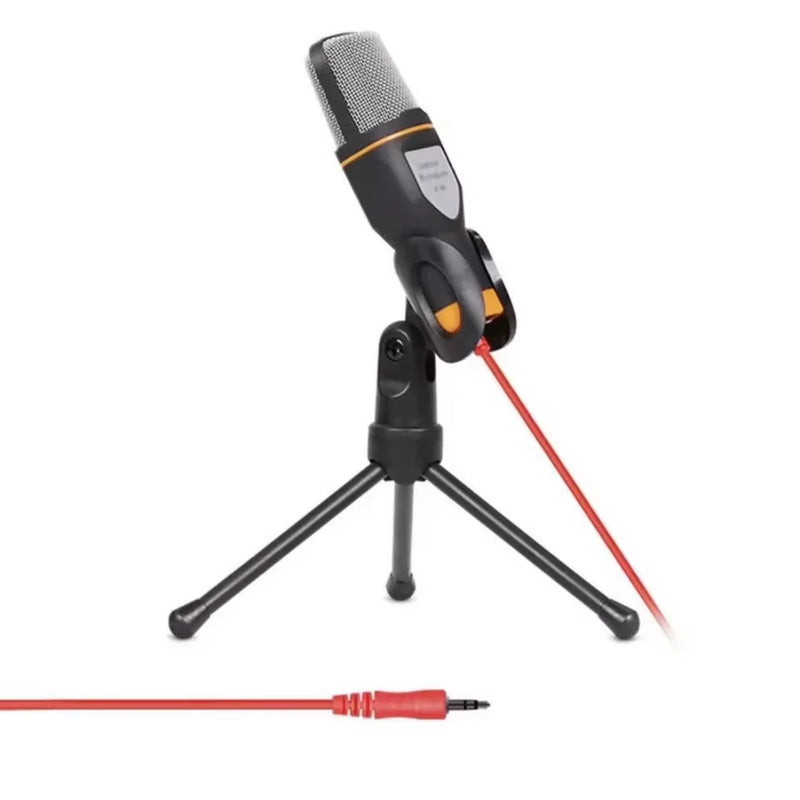 Desktop Stereo Condenser Microphone SF-666-Q-888 + Light and Clear Sound Tripod for Recording and Professional Audio Transmission