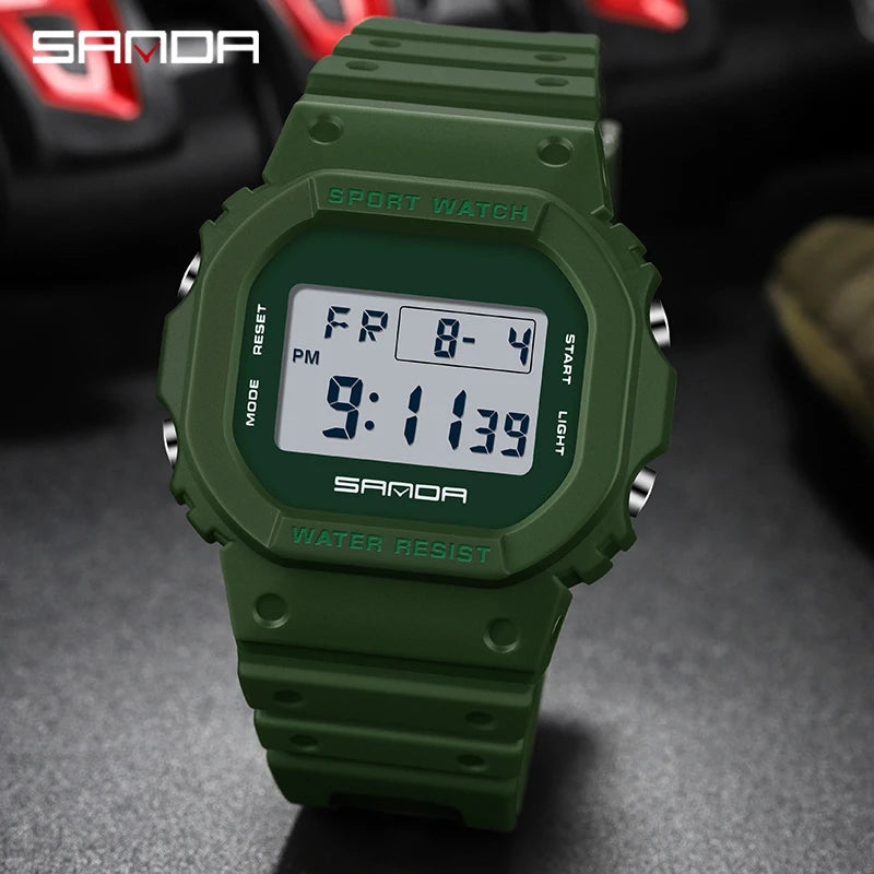 SANDA Fashion Mens Womens Watches Waterproof LED Digital Watch for Female Clock Men's Sport Wristwatch Relógio masculino