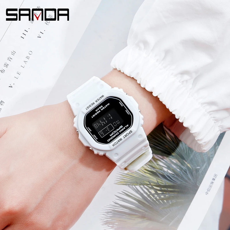 SANDA G Style Digital Watch Men Waterproof  Ms Watch Sport Men Watches Boy Girl Electronic relogio masculino Relógio mulher