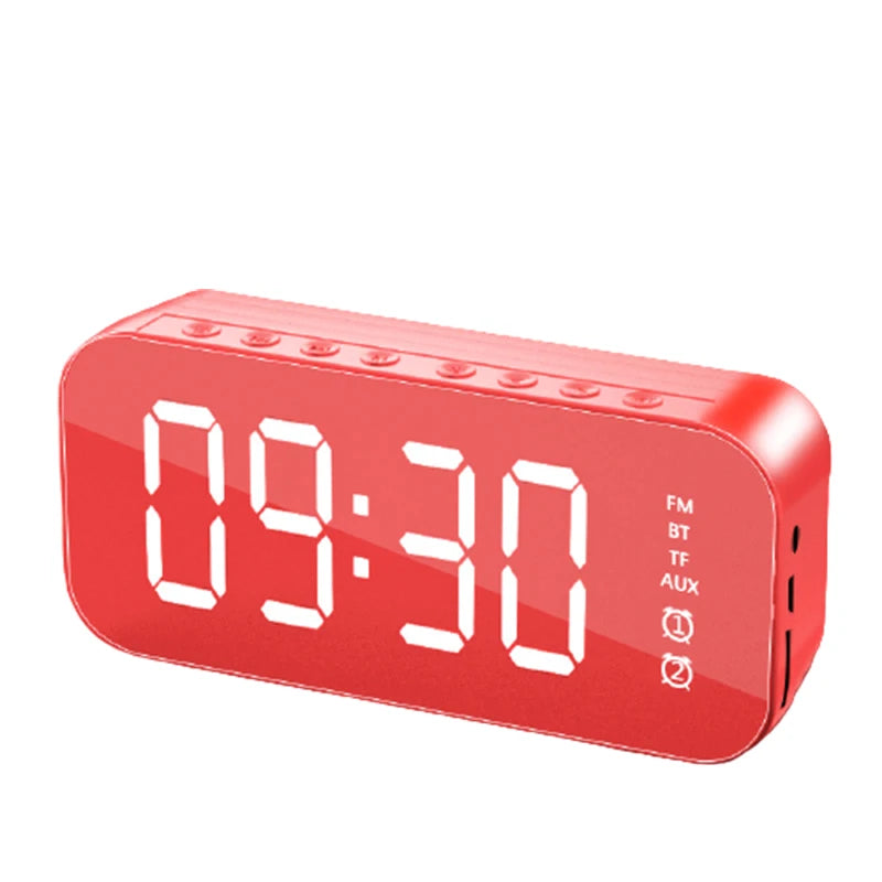 LED Mirror Screen Alarm Clock Watch Table Digital Clock Despertador Wireless Bluetooth 5.0 MP3 HiFi Speaker TF FM Hand-free Call