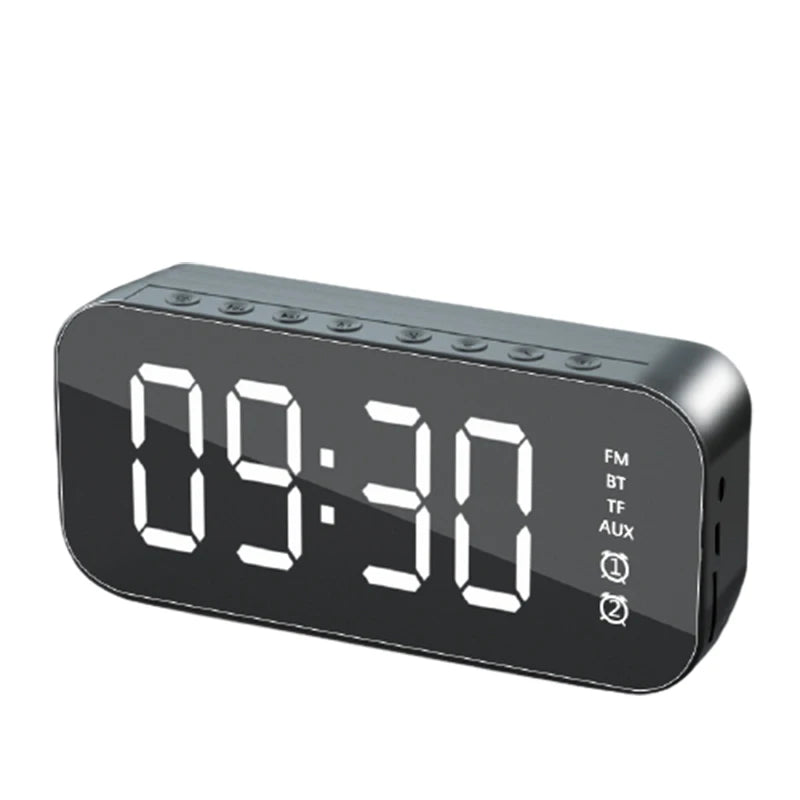 LED Mirror Screen Alarm Clock Watch Table Digital Clock Despertador Wireless Bluetooth 5.0 MP3 HiFi Speaker TF FM Hand-free Call