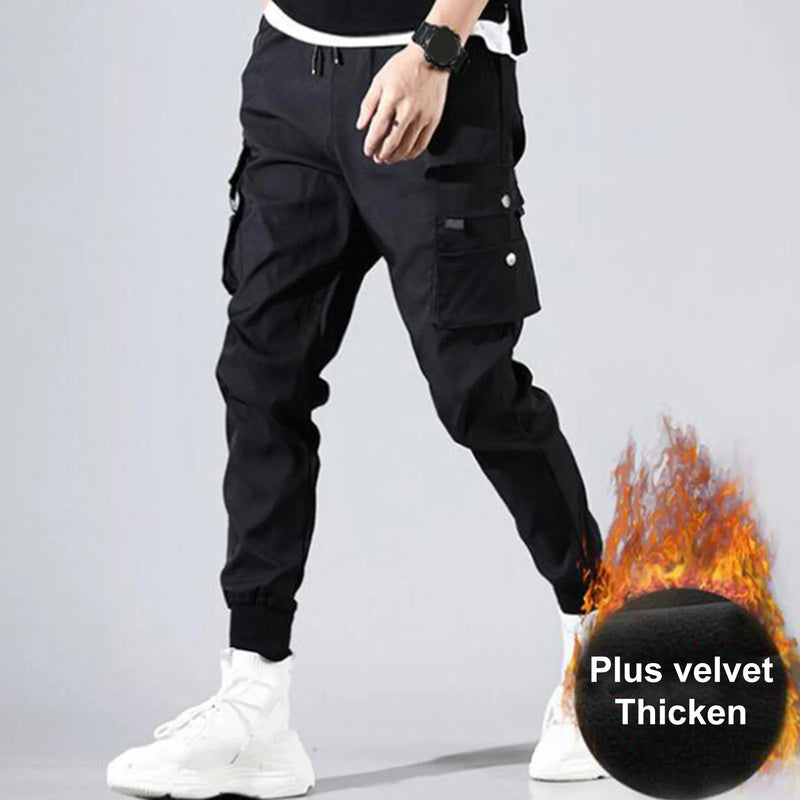 Hot！Autumn Men Pants Hip Hop Harem Joggers Pants 2021New Male Trousers Mens Solid Multi-pocket Cargo Pants Skinny Fit Sweatpants