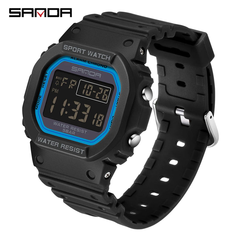 SANDA Fashion Mens Womens Watches Waterproof LED Digital Watch for Female Clock Men's Sport Wristwatch Relógio masculino