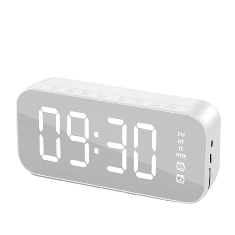 LED Mirror Screen Alarm Clock Watch Table Digital Clock Despertador Wireless Bluetooth 5.0 MP3 HiFi Speaker TF FM Hand-free Call