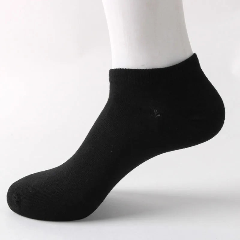 Urgot 10 Pcs=5 Pairs Men's Cotton Socks Large Big Plus Size 45,46,49,50 Business Ankle Socks Classic Sox Meias Calcetines Hombre