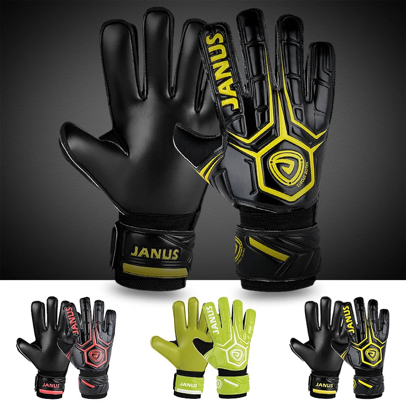 Janus finger protection soccer gloves adult series football goalkeeper gloves kids Luvas de futebol anti-skid soccer gloves