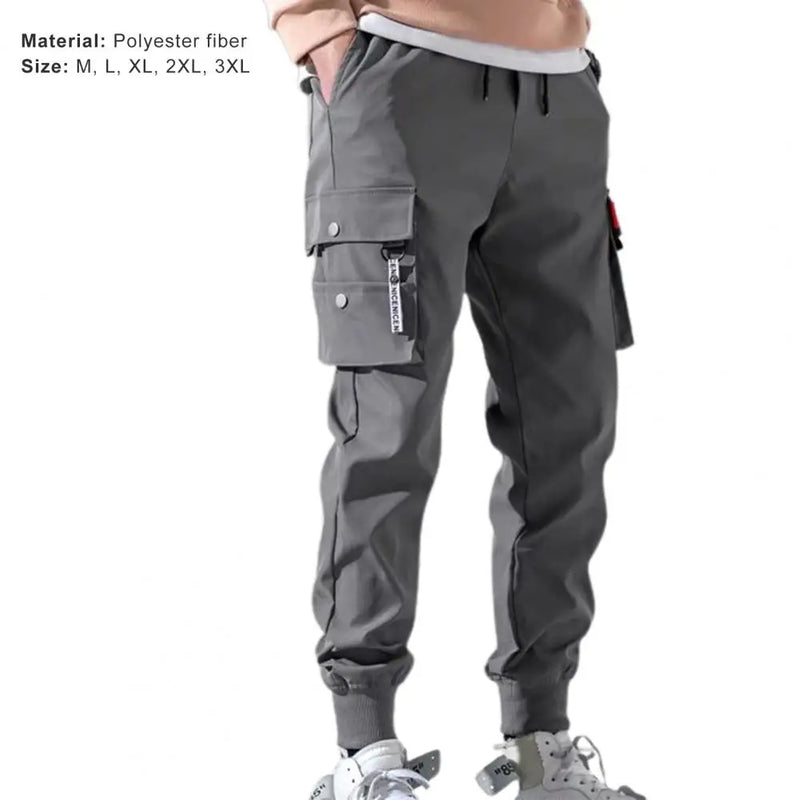 Hot！Autumn Men Pants Hip Hop Harem Joggers Pants 2021New Male Trousers Mens Solid Multi-pocket Cargo Pants Skinny Fit Sweatpants