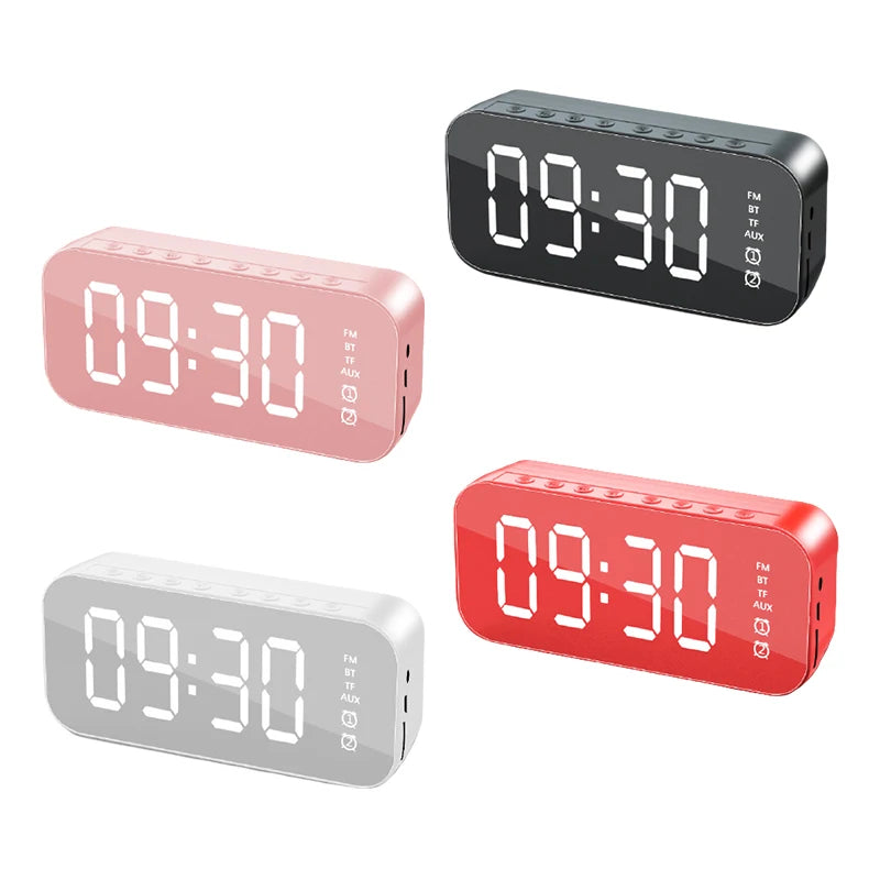 LED Mirror Screen Alarm Clock Watch Table Digital Clock Despertador Wireless Bluetooth 5.0 MP3 HiFi Speaker TF FM Hand-free Call