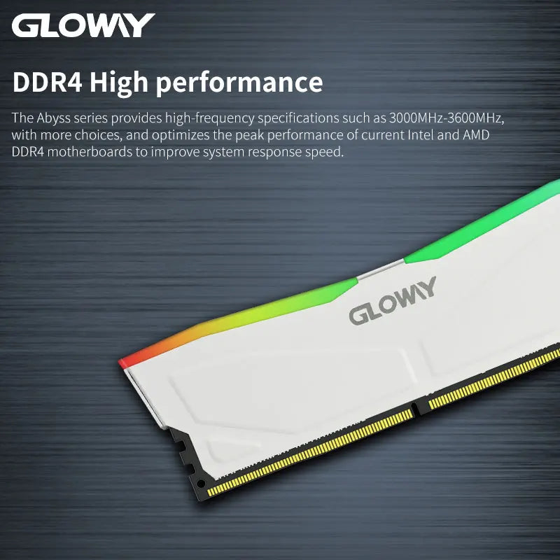 Gloway Memoria RAM 3200mhz 3600mhz RGB DDR4 (8GBX2pcs) Memory DIMM 16GBx2pcs For Computador Desktop