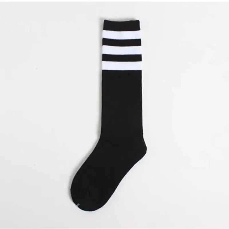 New Men/Women 3 Three Stripes Cotton Socks Retro Old School  Hiphop Skate Long Short  Meias  Harajuku White Black Winter Cool