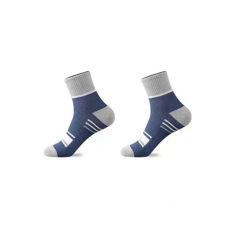 Men's Pure Cotton Socks Spring Striped Casual Socks Men's Anti-odor Antibacterial Business Socks High Quality Sports Sock Meias