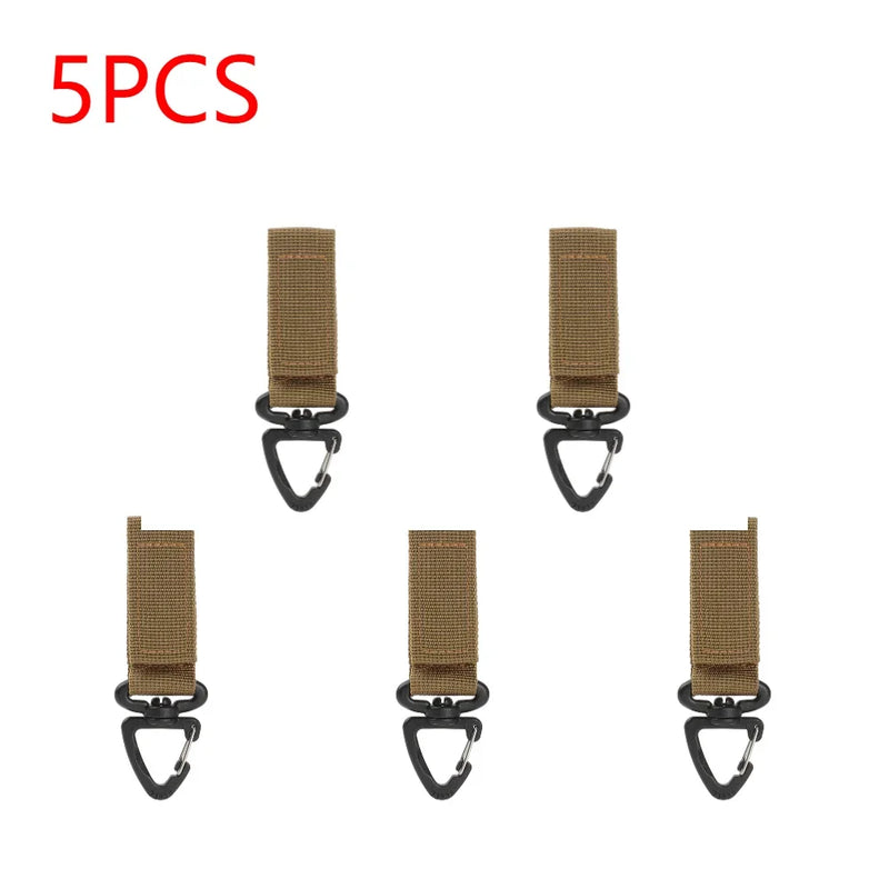 1-10PCS Nylon Hang Buckle Strap Military Carabiners Tactical Buckle Belt Clips Keychain Camping Hanging Hooks Camping Tool