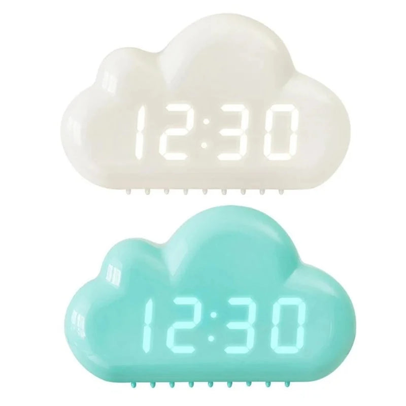 Cloud Alarm Clock Kids Light Led Table Voice Control Wake Powered Up Digital Desktop Clock USB Despertador Electronic Clock