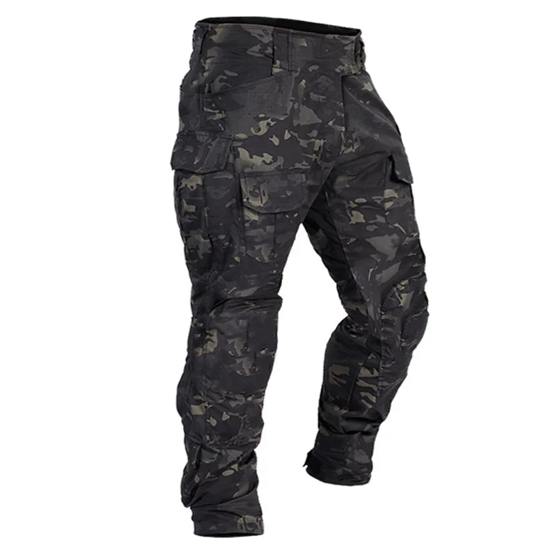 Men Combat Pants With Knee Pads Tactical Cargo Sport Trousers Camouflage Multicam Trekking Hunting Clothes( Not knee pads)