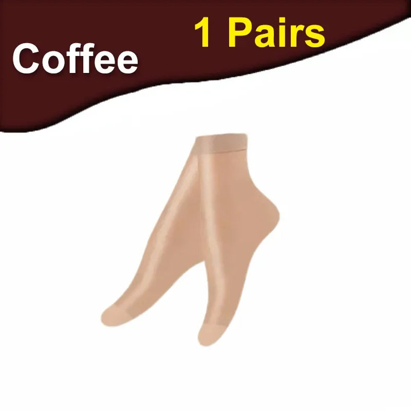 1-30Pairs Transparent Summer Socks Ultrathin Women Nylon Ladies Female Short Ankle Meias Elastic Crystal Spring Silk Sox