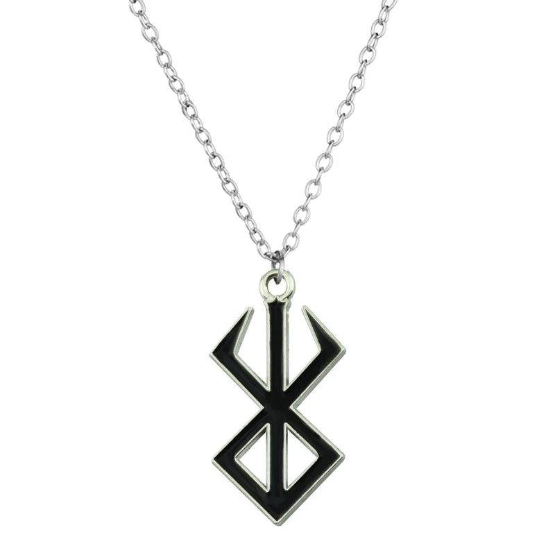 Anime Berserk Stainless Steel Logo Necklace Guts Sword Logo Pendant Unisex Costume Jewelry Decoration Necklace Coplay Props Gift