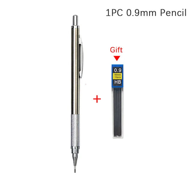 0.5 0.7 0.9 1.3 2.0mm Mechanical Pencil Set Full Metal Art Drawing Painting Automatic Pencil with Leads Office School Supply