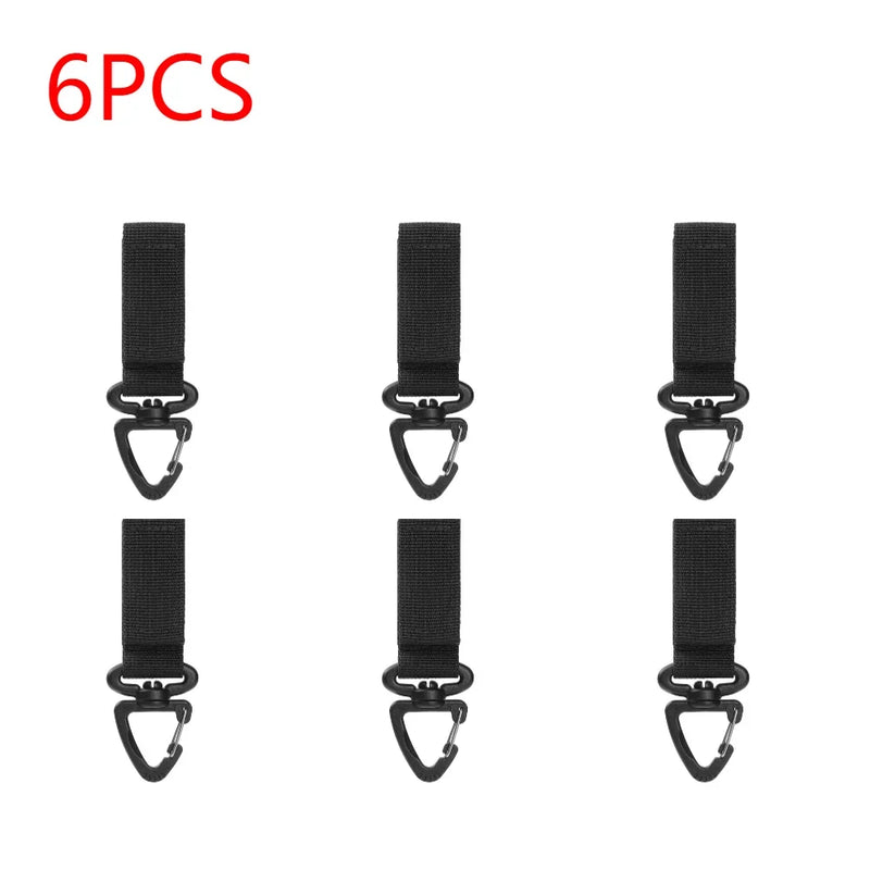 1-10PCS Nylon Hang Buckle Strap Military Carabiners Tactical Buckle Belt Clips Keychain Camping Hanging Hooks Camping Tool