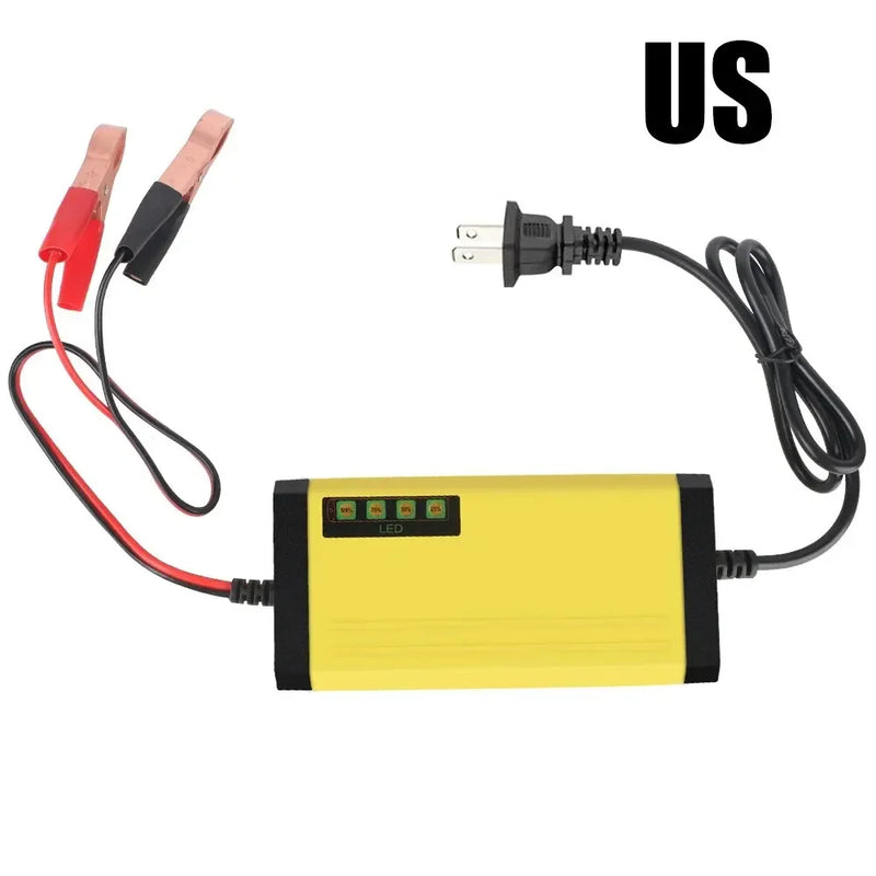 12V 2A Car Battery Charger 220V Power Puls Repair Charger Wet Dry Lead Acid Battery LED Display Moto Truck Battery Charger