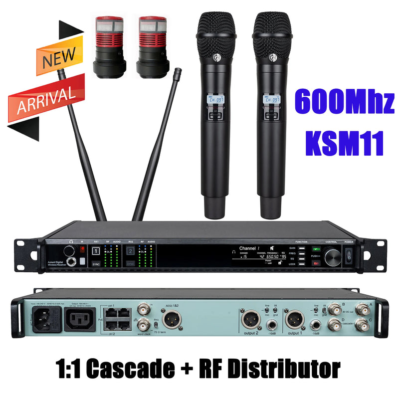 Leicozic AD4DPro Microfono KSM11 SM-Beta58 Cascade 8V To UA874 Antenna Professional Stage Microfone Dynamic Diversity 500/600Mhz