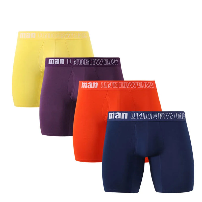 Men's Boxer Shorts Mid Waist Panty Underwear Man Seamless Bamboo Fiber Plus Size Boxers Open Crotch Male Panties 5XL 6XL 7XL