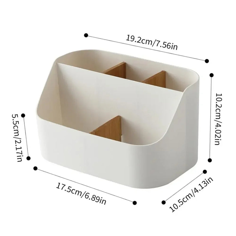 Desk Storage Box Office Supplies Box Makeup Cosmetic Desktop Organizer Plastic Storage Dividing Box for Office Living Room