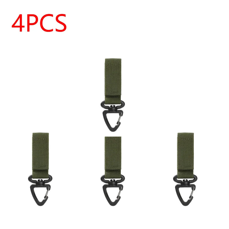 1-10PCS Nylon Hang Buckle Strap Military Carabiners Tactical Buckle Belt Clips Keychain Camping Hanging Hooks Camping Tool