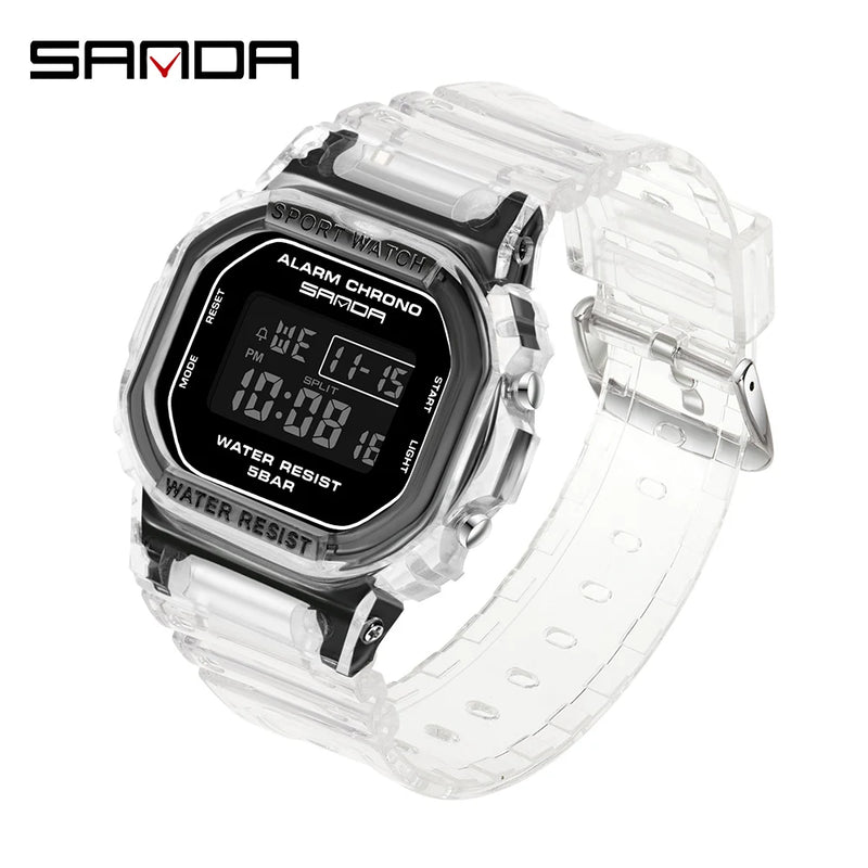 SANDA G Style Digital Watch Men Waterproof  Ms Watch Sport Men Watches Boy Girl Electronic relogio masculino Relógio mulher