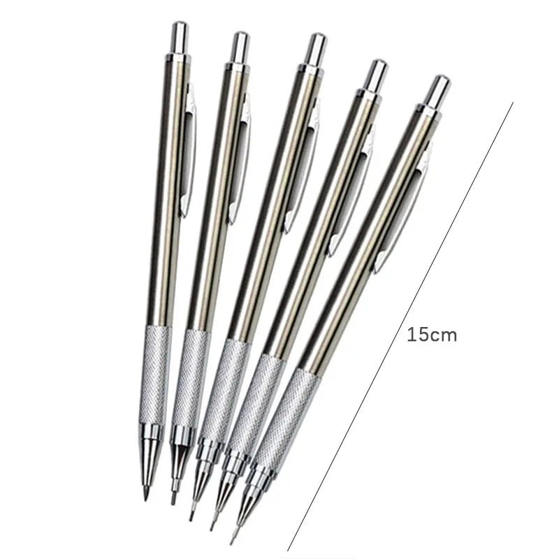 0.5 0.7 0.9 1.3 2.0mm Mechanical Pencil Set Full Metal Art Drawing Painting Automatic Pencil with Leads Office School Supply