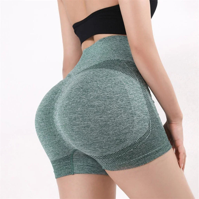 New Women Yoga Shorts High Waist Workout Shorts Fitness Yoga Lift Butt Fitness Ladies Yoga Gym Running Short Pants Sportswear