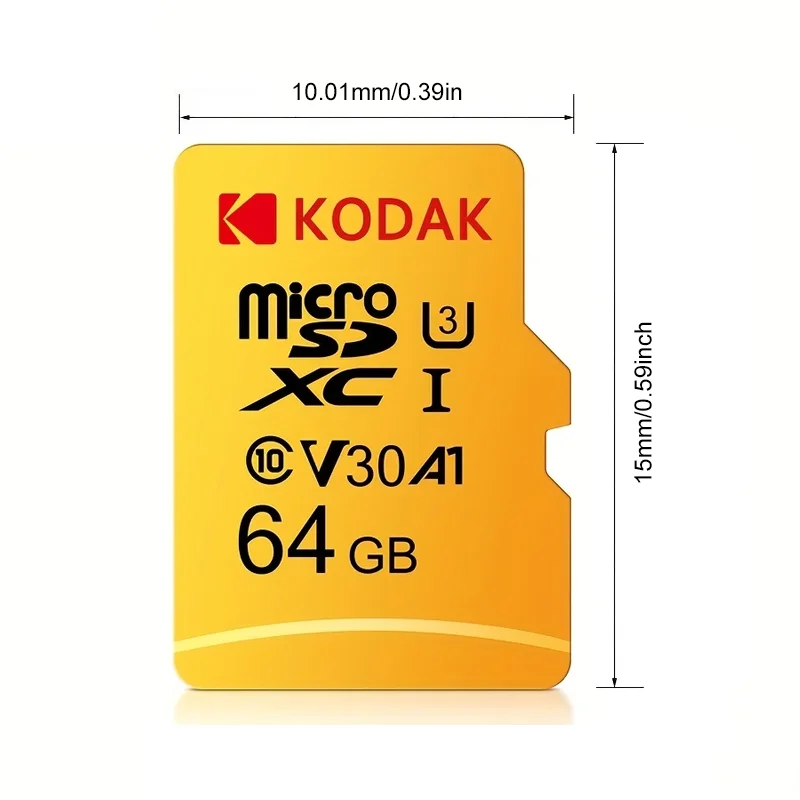 Kodak Micro SD Card Mini SD Class10 32GB 64GB 128GB 256GB High Speed Write Super Compatibility Phone Camera Meomory Card