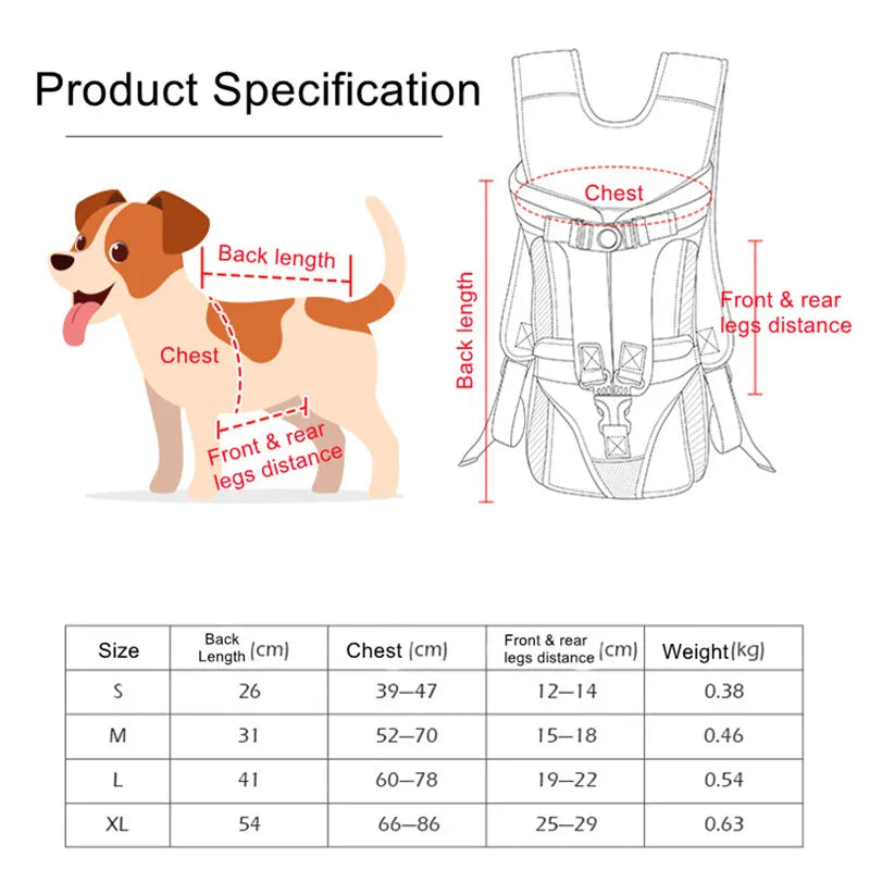 Pet Backpack Carrier For Cat Dogs Front Travel Dog Bag Carrying For Animals Small Medium Dogs Bulldog Puppy Mochila Para Perro