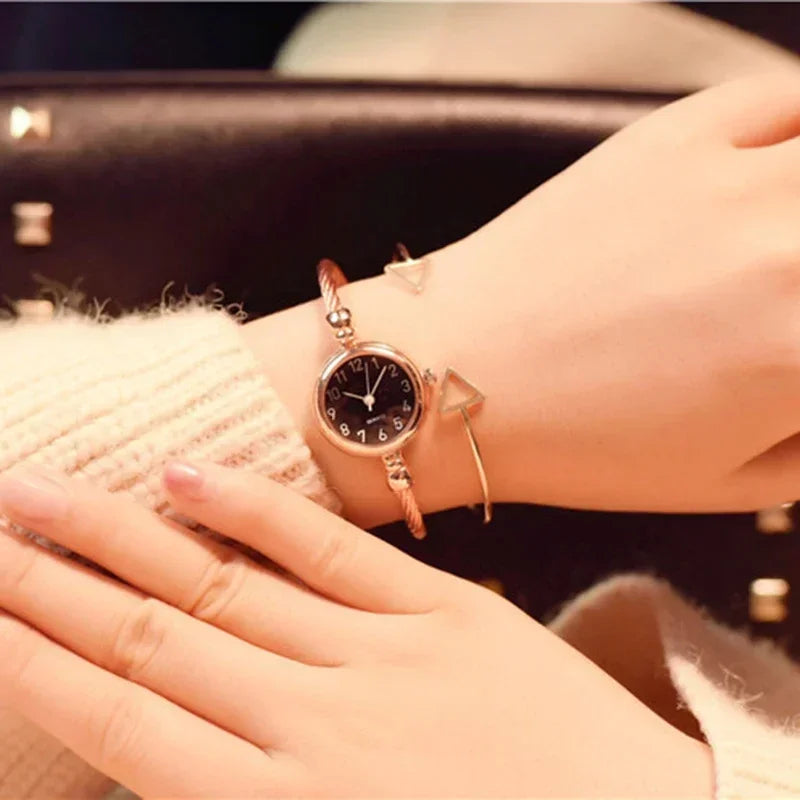 Women Bracelet Watch Small Gold Bangle Women Watches Stainless Steel Retro Ladies Quartz Wristwatch Clock Dress Watch Relógio