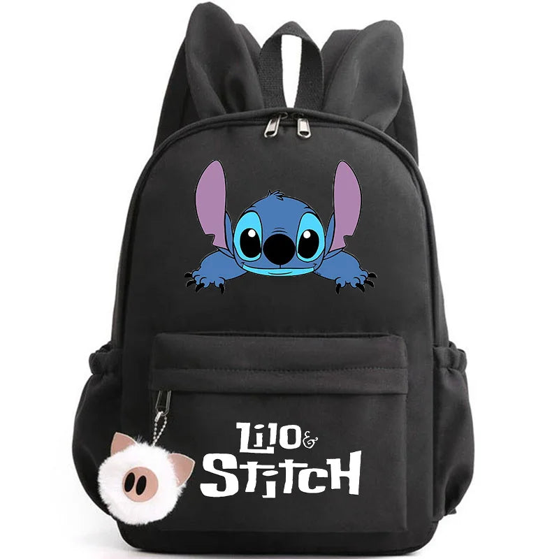 Cute Lilo Stitch Backpack for Girl Boy Student Teenager Rucksack Women Casual School Bags Travel Rabbit Ears Mochila