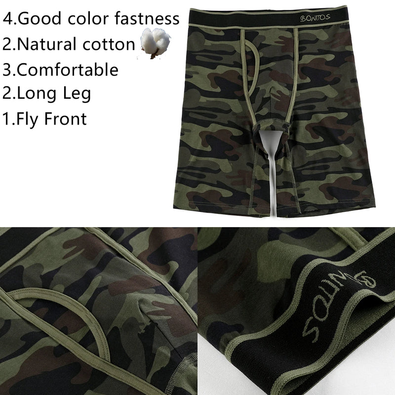 2024 New Style Cotton Fly Boxer Long Leg Underwear For Man Shorts Big Size And Panties Homme Luxury Brand Boxerhomme Underpants