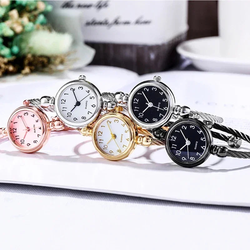 Women Bracelet Watch Small Gold Bangle Women Watches Stainless Steel Retro Ladies Quartz Wristwatch Clock Dress Watch Relógio