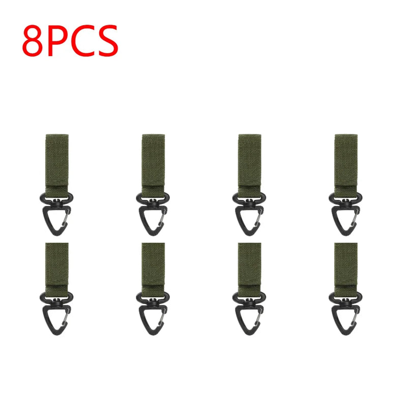 1-10PCS Nylon Hang Buckle Strap Military Carabiners Tactical Buckle Belt Clips Keychain Camping Hanging Hooks Camping Tool