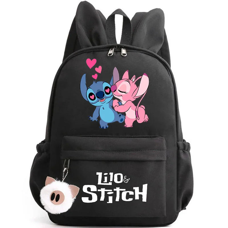 Cute Lilo Stitch Backpack for Girl Boy Student Teenager Rucksack Women Casual School Bags Travel Rabbit Ears Mochila