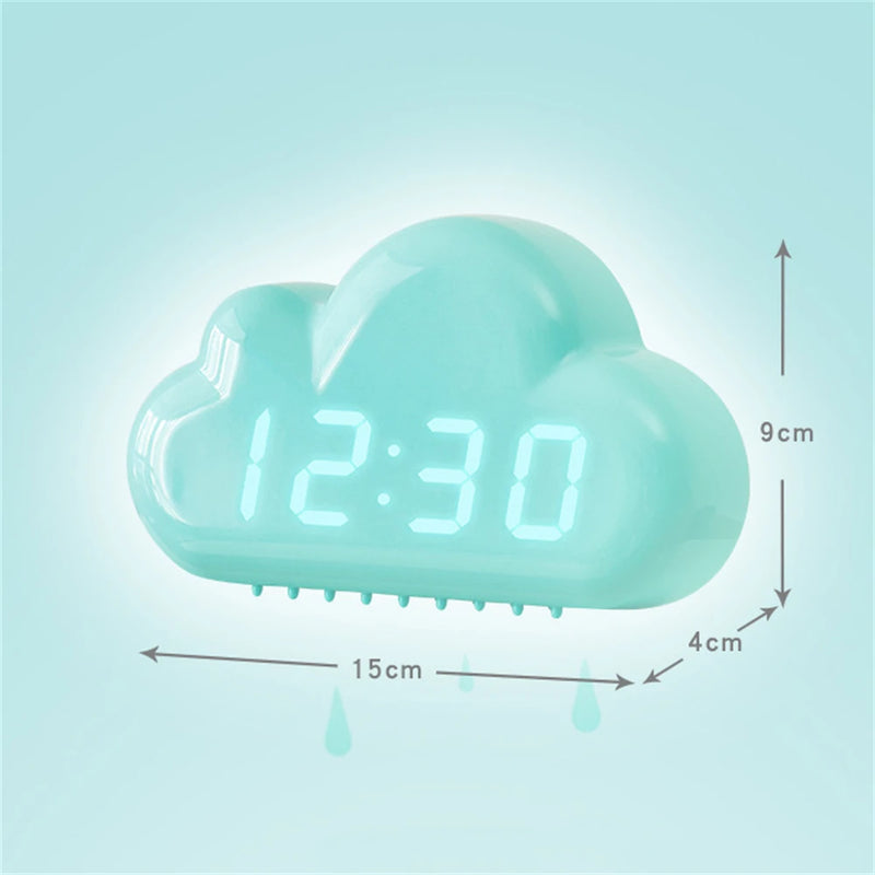 Cloud Alarm Clock Kids Light Led Table Voice Control Wake Powered Up Digital Desktop Clock USB Despertador Electronic Clock