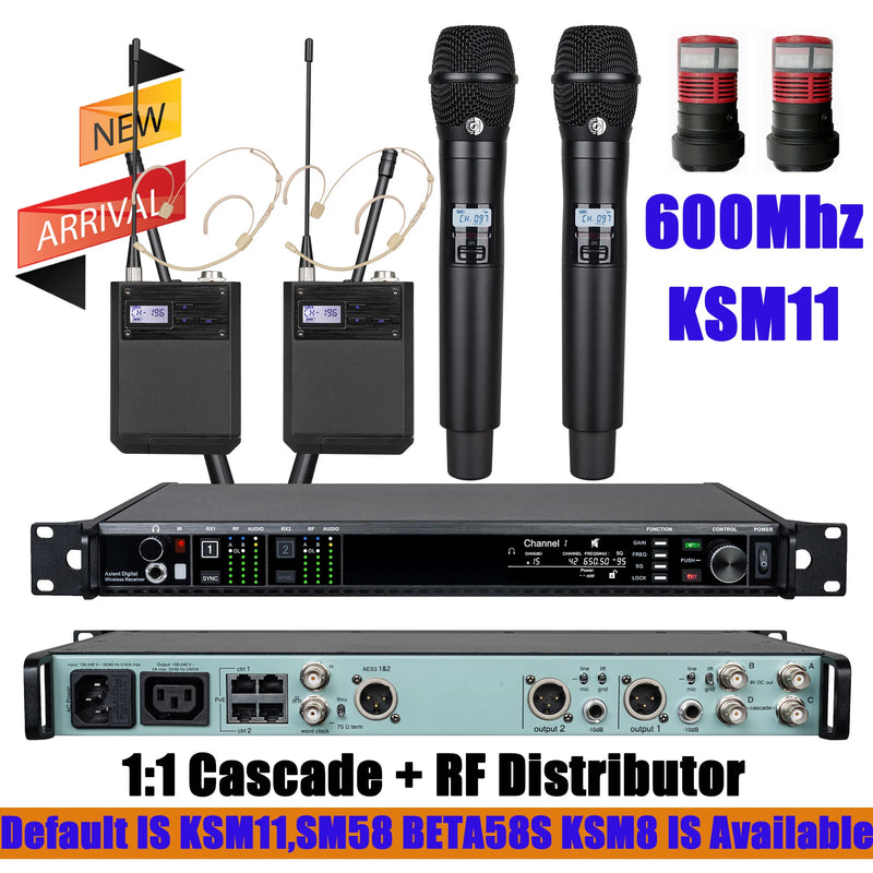 Leicozic AD4DPro Microfono KSM11 SM-Beta58 Cascade 8V To UA874 Antenna Professional Stage Microfone Dynamic Diversity 500/600Mhz