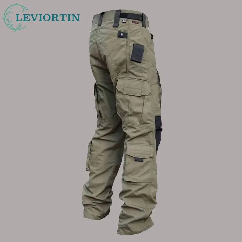 Tactical Pants Men Multi-Pocket Outdoor Cargo Pants Military Combat Trousers Men's Wear-Resistant Hiking Work Trousers Male