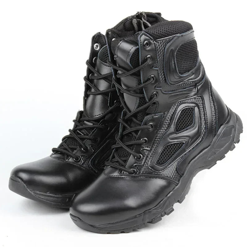 2024 Winter Tactical Boots Men Black Desert Safety Shoes Motorcycle Breathable Assault Combat Ankle Boots for Man