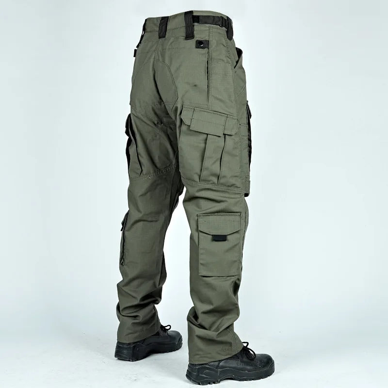 Tactical Pants Men Multi-Pocket Outdoor Cargo Pants Military Combat Trousers Men's Wear-Resistant Hiking Work Trousers Male