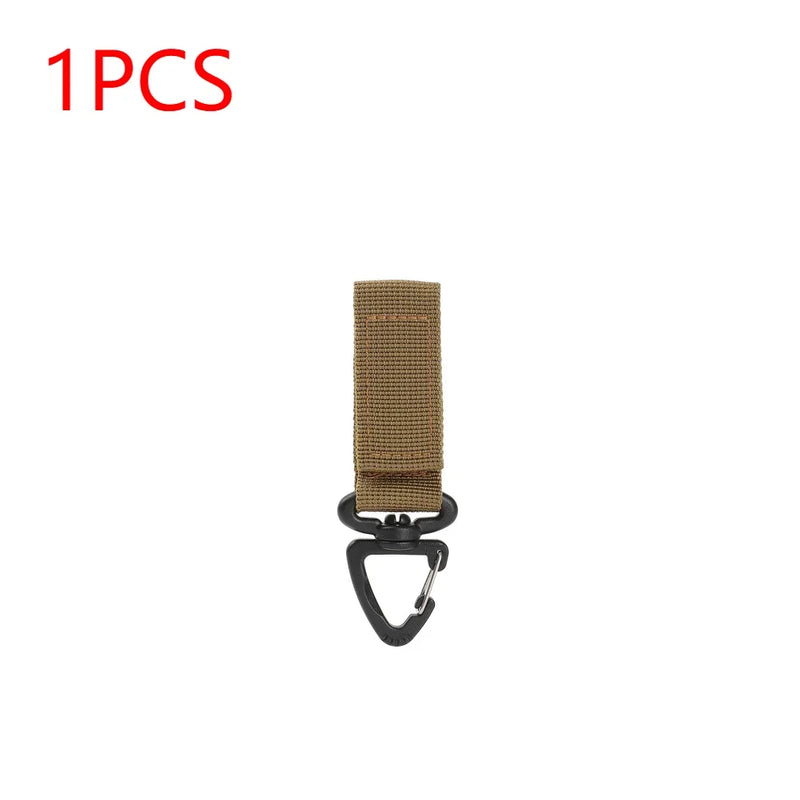 1-10PCS Nylon Hang Buckle Strap Military Carabiners Tactical Buckle Belt Clips Keychain Camping Hanging Hooks Camping Tool