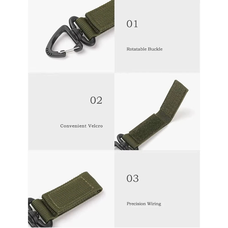 1-10PCS Nylon Hang Buckle Strap Military Carabiners Tactical Buckle Belt Clips Keychain Camping Hanging Hooks Camping Tool