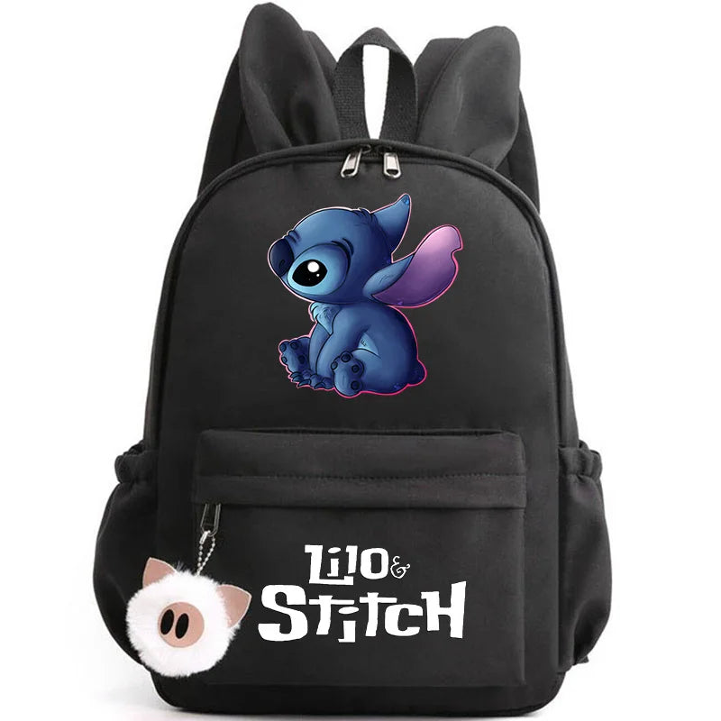 Cute Lilo Stitch Backpack for Girl Boy Student Teenager Rucksack Women Casual School Bags Travel Rabbit Ears Mochila