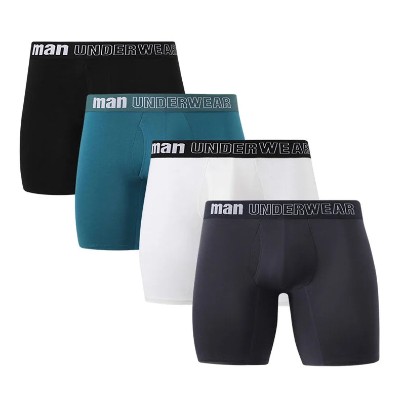 Men's Boxer Shorts Mid Waist Panty Underwear Man Seamless Bamboo Fiber Plus Size Boxers Open Crotch Male Panties 5XL 6XL 7XL