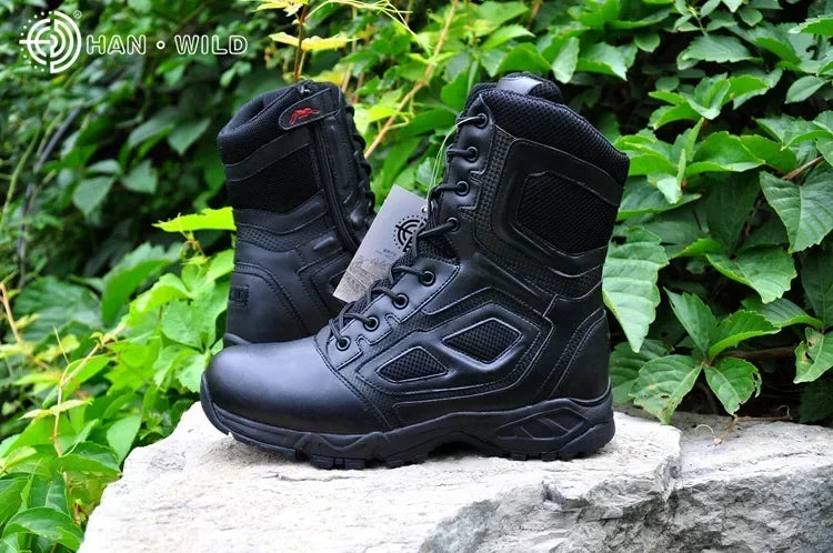 2024 Winter Tactical Boots Men Black Desert Safety Shoes Motorcycle Breathable Assault Combat Ankle Boots for Man